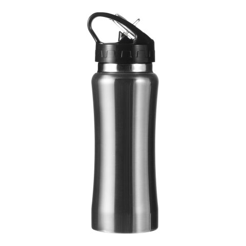 Werbeartikel Trinkflasche 'Glauchau' aus Edelstahl – Silber – mit Logo bedruckt