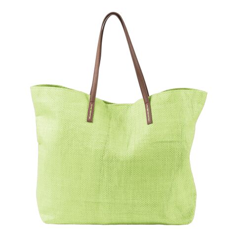 Strandtasche &#039;Calm&#039; aus Papier limone | ohne Werbeanbringung