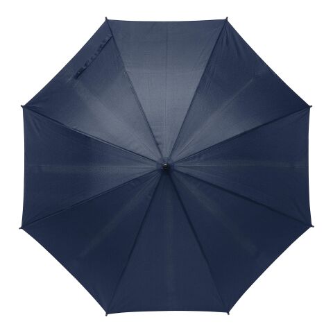 Werbeartikel Automatik-Stockschirm 'Sam' aus RPET-Pongee – marineblau – mit Logo bedruckt