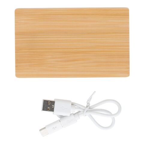 Powerbank &#039;Bamboo Power 1&#039; aus Bambus Braun | ohne Werbeanbringung | Nicht verfügbar | Nicht verfügbar