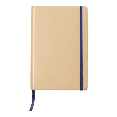 Werbeartikel Notizbuch aus recyceltem Papier (A5) Gianni – blau – mit Logo bedruckt