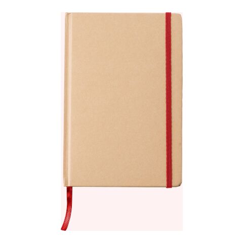 Werbeartikel Notizbuch aus recyceltem Papier (A5) Gianni – rot – mit Logo bedruckt