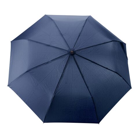 Werbeartikel rPET-Schirm Teodora – marineblau – mit Logo bedruckt