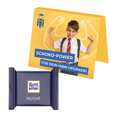 Werbekarte Midi 4c Euroskala | Ritter SPORT mini Nugat