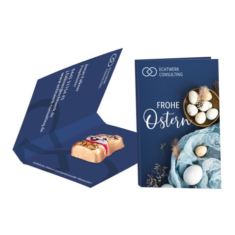 Werbekarte Visitenkartenformat Ostern 4c Euroskala | Riegelein Schoko Hase
