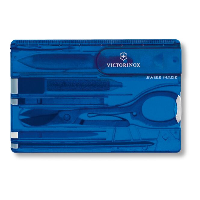 Werbeartikel Victorinox Swiss Card Classic mit Digitaldruck – Blau – Multifunktionswerkzeug für Unternehmen und Geschäftsreisen