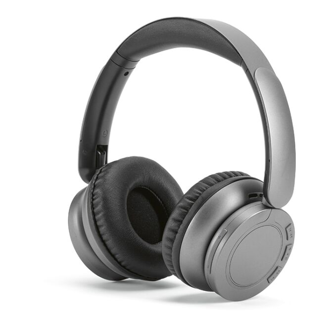 Mitarbeitergeschenk POD Echodeep Headphones rABS mit Logodruck – Silber – Over-Ear-Kopfhörer mit 30h Spielzeit für Firmen und Events