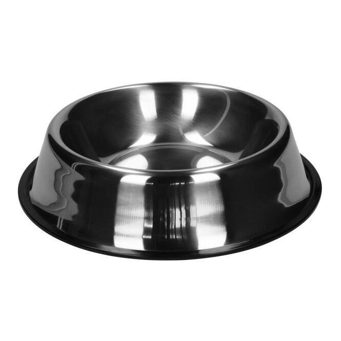 Werbeartikel Hundenapf Dog mit Gravur – Silber – robuster Edelstahl Fressnapf für Unternehmen und Tierbedarf