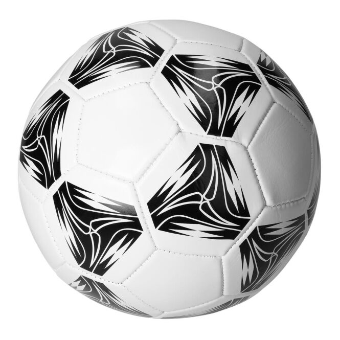 Werbeartikel Fußball Golden Star mit Logodruck – Weiß/Schwarz – robuster Sportball für Firmen und Events