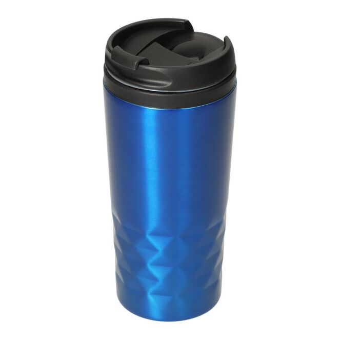 Werbeartikel Kaffeebecher Vienna mit Gravur – Trend-blau – doppelwandiger Thermobecher für Büro und Business