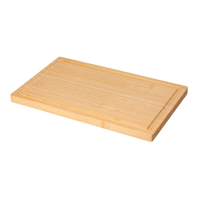Werbeartikel Schneidbrett Bamboo mit Gravur – Natur – 32x20 cm robustes Bambusbrett für Firmen und Catering