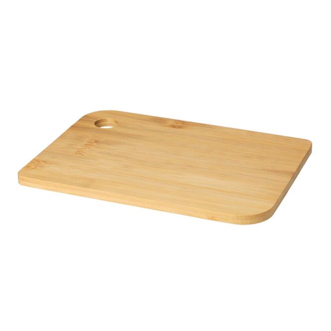 Werbeartikel Schneidbrett Bamboo 24,5x17,5 cm mit Gravur – Natur – nachhaltiges Küchenutensil für Gastronomie und Büro