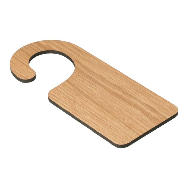 Werbeartikel Türschild Woody mit Gravur – Natur – robuster Türanhänger für Büro und Firmen