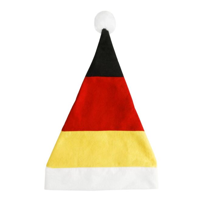 Mitarbeiter-Weihnachtsgeschenk Weihnachtsmütze Deutschland mit Logodruck – Deutschland-Farben – Kopfbedeckung für Firmen und Events
