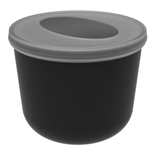 Werbeartikel Lunchpot ToGo 650 ml mit Logodruck – Schwarz – wiederverwendbarer Behälter für gesundes Essen im Büro