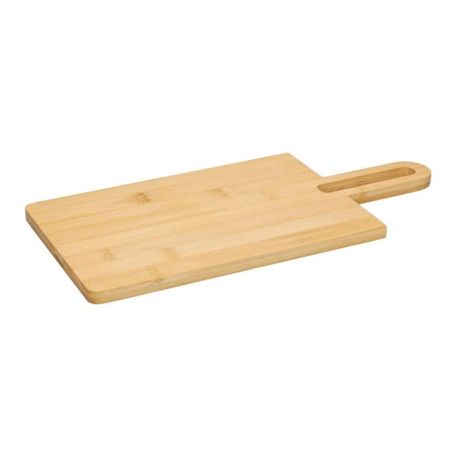 Werbeartikel Schneidbrett Kyoto 37x18 cm mit Gravur – Natur – robustes Bambus Servierbrett für Firmen