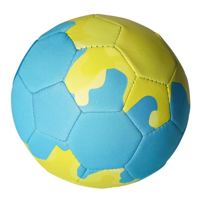 Werbeartikel Mini Fußball Verao mit Logodruck – Trend-blau – robuster Neopren Spielball für Unternehmen und Events
