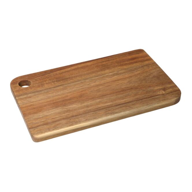 Mitarbeitergeschenk Schneidebrett Acacia – natur – mit Logo bedruckt 32x20cm aus Akazienholz als praktisches Servierbrett für Geschäftspartner