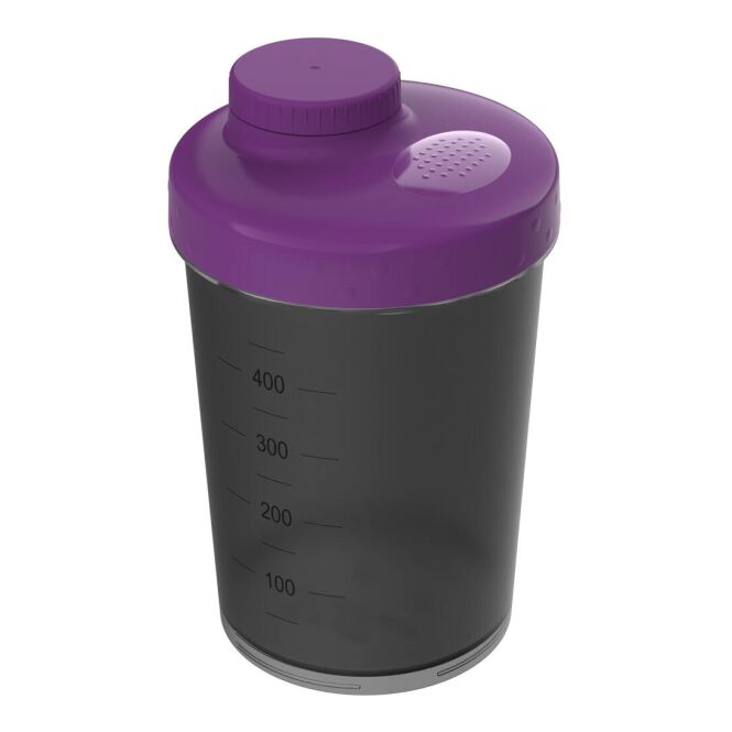 Werbeartikel Shaker Energy mit Logodruck – 400 ml – weiß/schwarz – praktischer Mixbecher für Büro und Sport