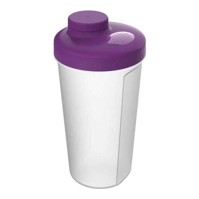 Werbeartikel Brotdose Energy – transparent – mit Logo bedruckt 0,60 l Mix-Becher mit Sieb für Sport und Fitness