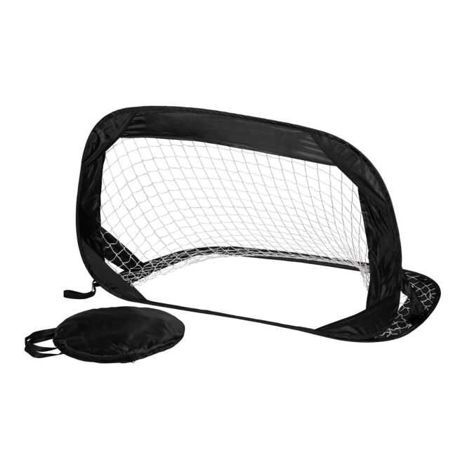 Event-Giveaway PopUp-Tor Kicko mit Digital Transferdruck – Schwarz – faltbares Sportgerät für Firmen-Outdoor-Events