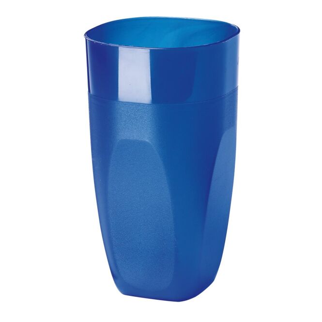 Werbeartikel Maxi Cup 0,4 l mit Logodruck – Trend-blau – griffiger Mehrwegbecher für Messen und Büro