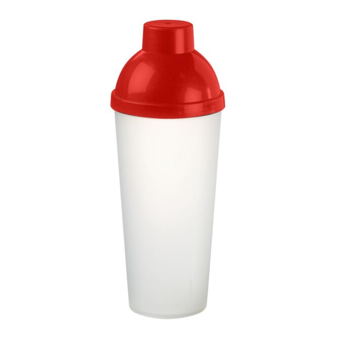 Bar-Ausstattung Shaker Lagoon – transparent-milchig – mit Logodruck 0,5l als praktischer Mixbecher für Fitness-Events & Sport-Marketing