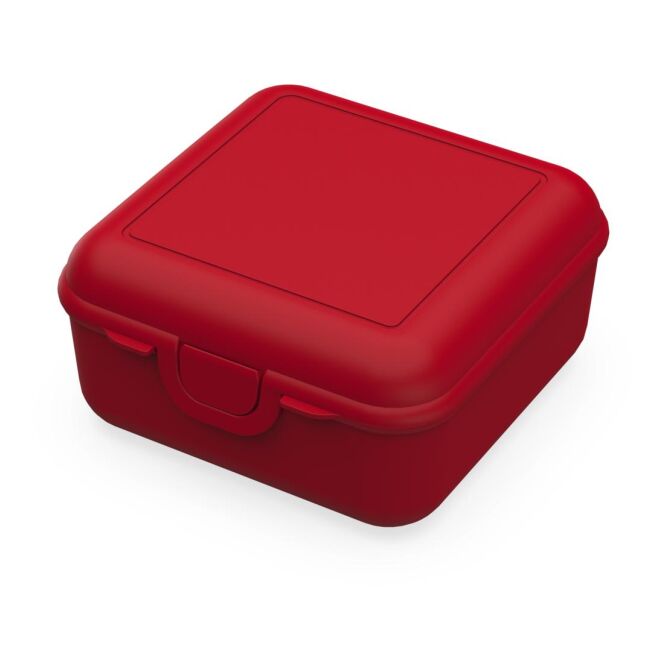 Werbeartikel Vorratsdose Cube deluxe mit Logodruck – Rot – praktische Lunchbox für Firmen
