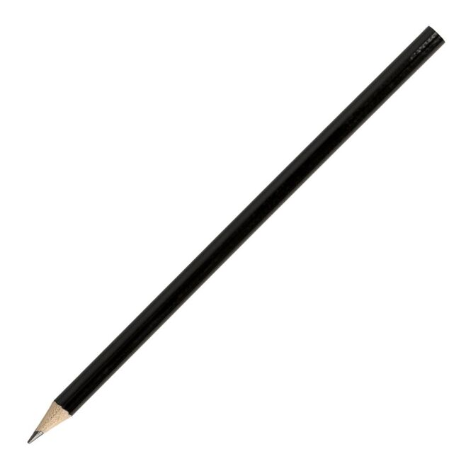 Werbeartikel Bleistift Black mit Logodruck – Schwarz – hochwertiger Holzstift für Büro und Messen