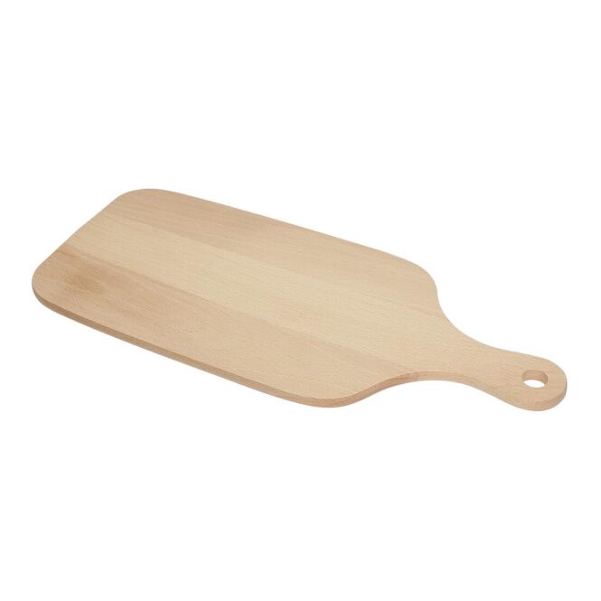 Firmengeschenk Schneidbrett Woody mit Gravur – Natur – Buchenholz-Küchenhelfer für Gastronomie und Büro
