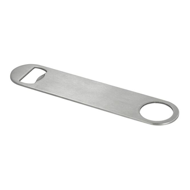 Gastro-Werbemittel Flaschenöffner Speed – silber – mit Logodruck Edelstahl nützlicher Kapselheber für Gastronomie, Bars & Restaurants
