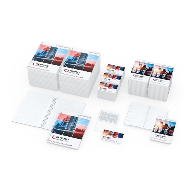 Werbeartikel Spar-Set Meeting Bestseller mit 4C-Druck – DIN A5 & Pocket – Bürobedarf & Ausstattung für Konferenzen und professionelle Kundentermine