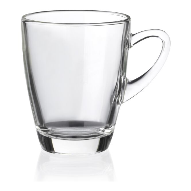 Werbeartikel Rastal Kenia Glastasse mit Logodruck – 320 ml – hochwertiges Trinkgefäß für das Büro