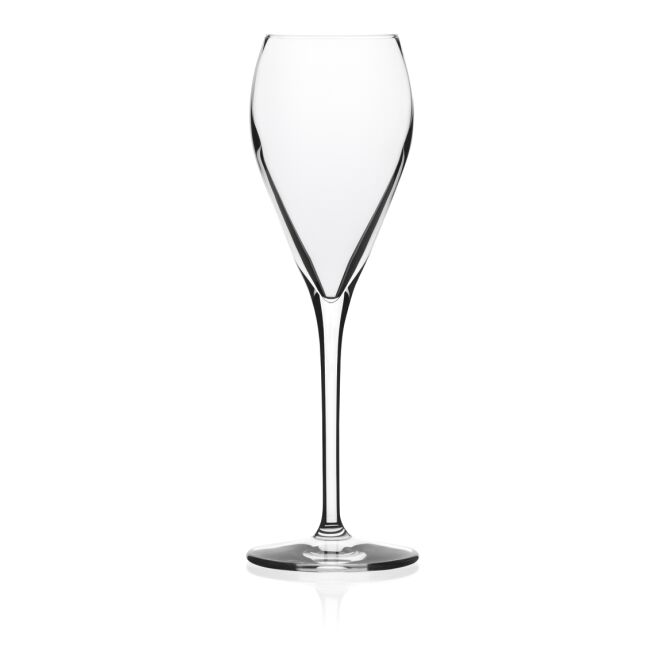 Werbeartikel Rastal Luce Sektglas mit Logodruck – Gastro-Qualität aus Kristallglas – edles Sektglas für Firmenveranstaltungen und Empfänge