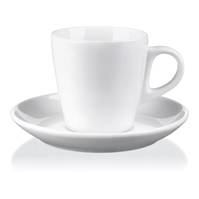 Werbeartikel Rastal Pura Cappuccino Tasse mit Logodruck – hochwertiges Keramikgeschirr für das Büro