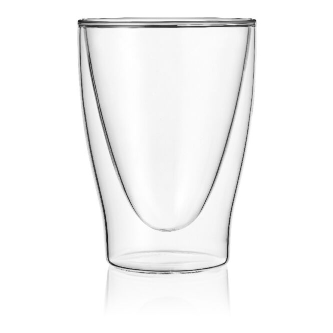 Werbeartikel Rastal Olinda Latte Macchiato Tasse mit Logodruck – doppelwandiges Glas für hochwertige Heißgetränke im Büro und Business