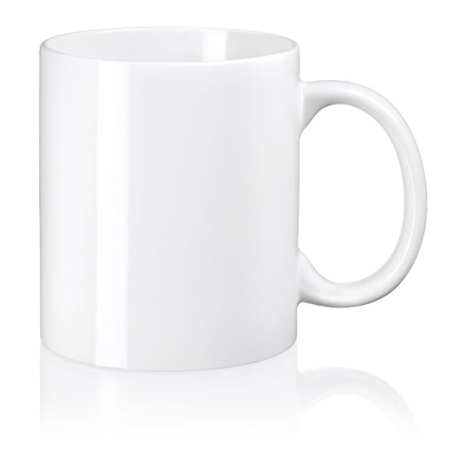 Firmengeschenk Glastasse Rastal Oxford – weiß – mit Logodruck für die Büroküche