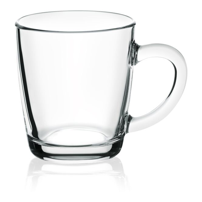 Werbeartikel Rastal Basic Glastasse mit Logodruck – gehärtetes Trinkglas für Firmenevents und Büroausstattung