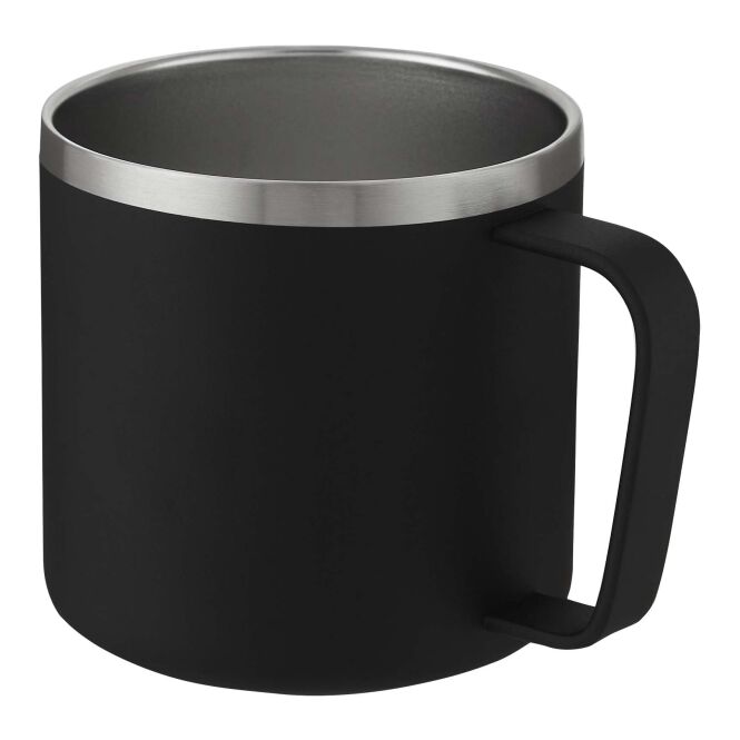 Firmengeschenk Nordre Isolierbecher mit Express-Gravur – 350 ml doppelwandig – Schwarz – hochwertiger Trinkbecher für Büro und Outdoor