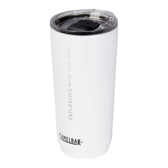 Kundengeschenk Horizon Thermobecher mit Express-Druck – 600 ml doppelwandig – Weiß – Vakuumisolierter Becher für Unternehmen