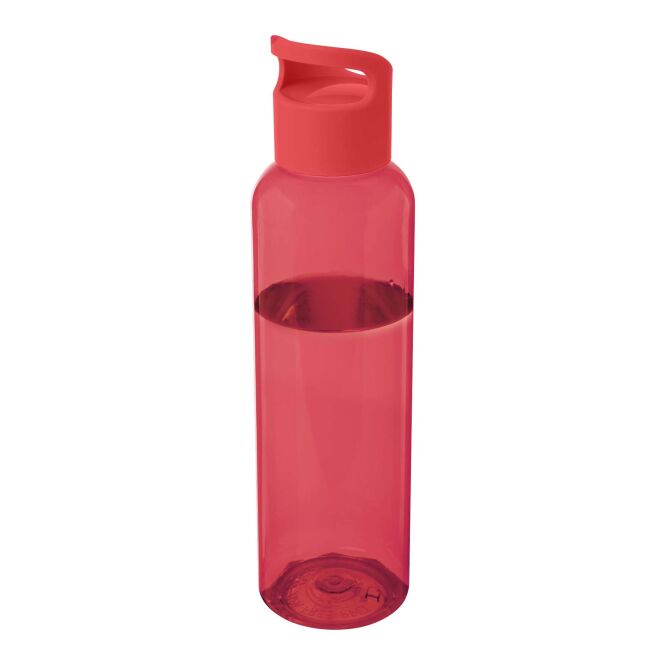 Werbeartikel Trinkflasche Sky – rot – mit 48h Express-Werbedruck, 650ml aus 100% recyceltem Kunststoff, nachhaltige Mehrwegflasche