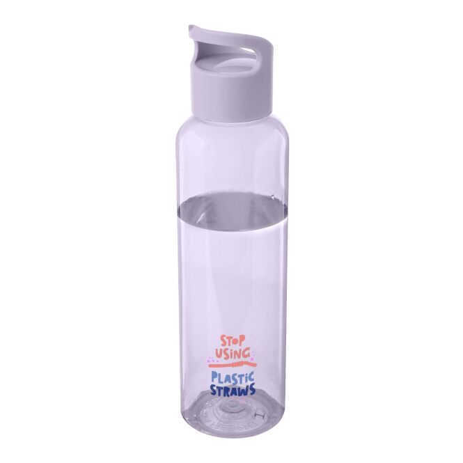 48h Express-Druck Nachhaltiger Werbeartikel Sky  650 ml Sportflasche aus recyceltem Kunststoff – fliederfarben – mit Logo bedruckt