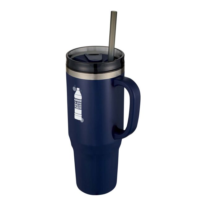 Firmengeschenk Thermobecher Melbourne – navy – mit 48h Express-Gravur 1200 ml nachhaltig für die Büroküche