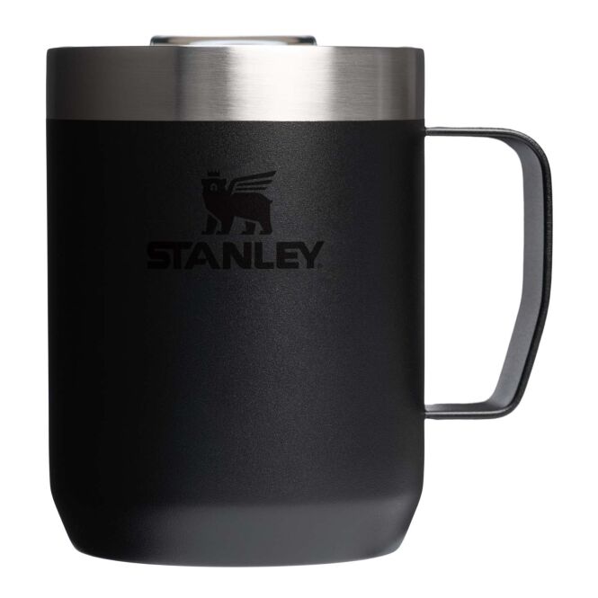 Kundengeschenk Thermobecher Stanley Classic Legendary Camp – schwarz – mit 48h Express-Druck 236 ml für das Mitarbeiter-Onboarding