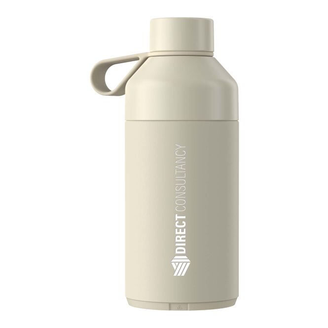 Mitarbeitergeschenk Trinkflasche Ocean Bottle 750ml – sandstone – mit 48h Express-Logodruck isolierter Behälter für Geschäftspartner