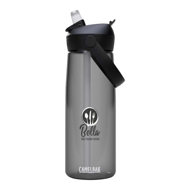 48h Express-Druck Nachhaltiger Werbeartikel Camelbak® Thrive Flip 750 ml Tritan Renew Trinkflasche mit Flip Strohhalm – charcoal – mit Logo bedruckt