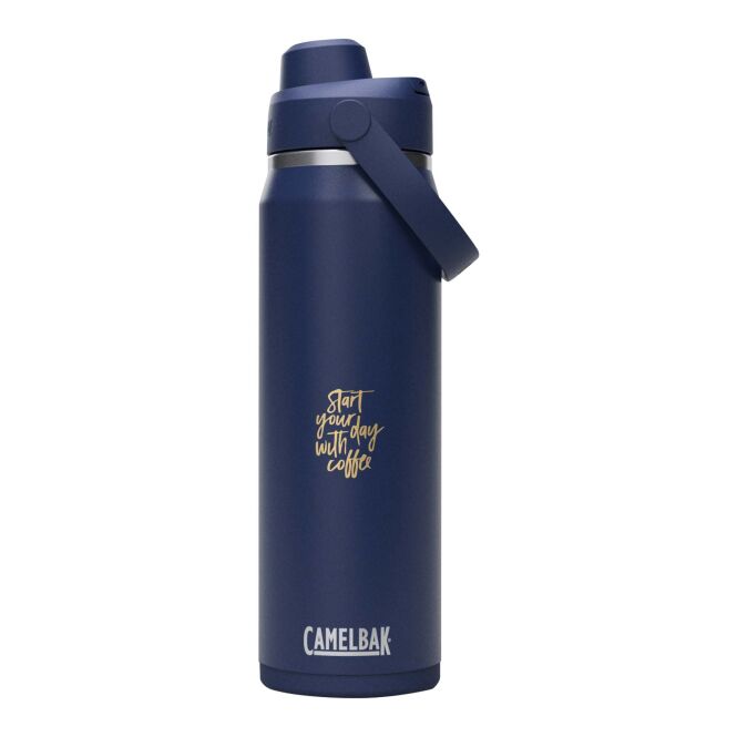 48h Express-Druck Werbeartikel Camelbak® Thrive Chug VSS 750 ml Trinkflasche aus Edelstahl mit Schraubverschluss – tiefes blau – mit Logo bedruckt