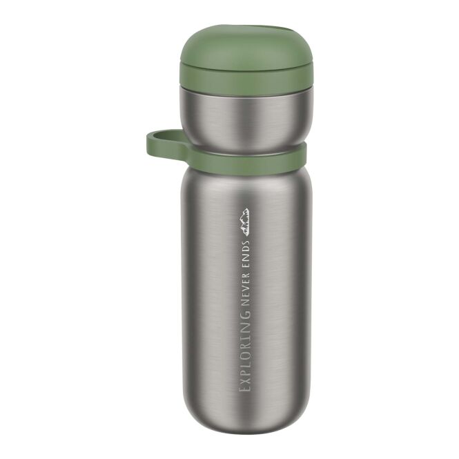 Premium-Werbeartikel Sportflasche Mepal Twist – moosgrün – mit 48h Express-Gravur 600ml isolierte Trinkflasche für Firmen