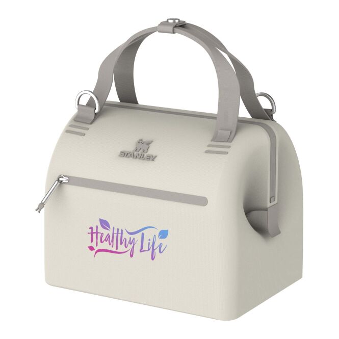 Kundengeschenk Stanley All-Day Julienne Mini-Kühltasche mit Express-Logodruck – Creme – nachhaltige Kühltasche für 10 Dosen im B2B-Einsatz