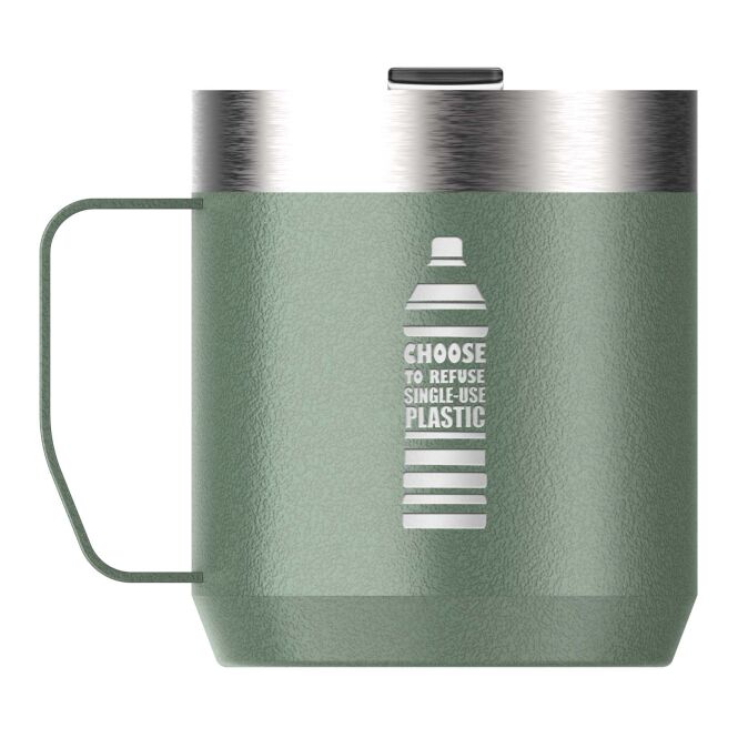 Firmengeschenk Stanley Everyday 350 ml mit Express-Gravur – Waldgrün – isolierter Edelstahlbecher für das Büro